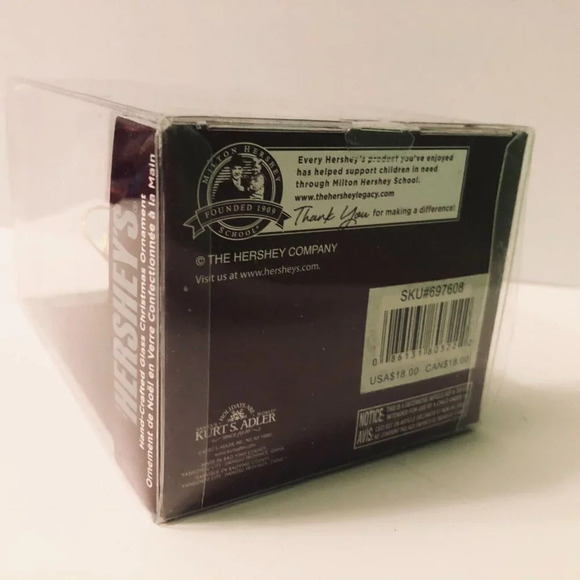 Hersheys Syrup Handcrafted Glass Christmas  Ornament 5 Inch Tall - Picture 14 of 15